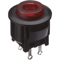 ミヤマ電器 押しボタンスイッチ， ラッチ， パネルマウント， 単極単投(SPST)， DSー664KーCーLーSーKーTR 1個（直送品）