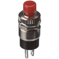 ミヤマ電器 押しボタンスイッチ， モーメンタリ， パネルマウント， 単極単投(SPST)， DSー102ーR 1個（直送品）