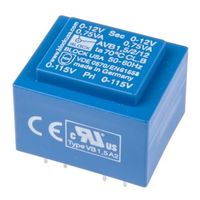 基板実装用トランス 一次側:115 V ac， 230 ac 二次側:12V 定格電力:1.5VA， AVB1.5/2/12 出力数:2（直送品）