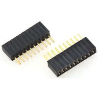 Harwin 基板接続用ソケット 10 極 1.27mm 1 列 スルーホール M52-5001045 1ロット(5個)（直送品）