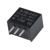 RECOM Power スイッチングレギュレータ，定格:2.5W R-785.0-0.5 1個（直送品）