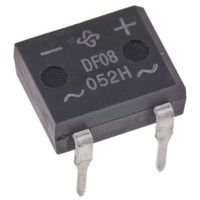 Vishay 整流用 ブリッジダイオード 単相 1A， 800V， 8.51 x 6.5 3.3mm， DF08MーE3/45（直送品）