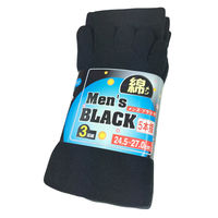 小野商事 5本指靴下 純綿糸使用 ブラック 1セット （3足組×5） AG2507　1セット（15足）（直送品）