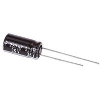 パナソニック Panasonic コンデンサ 220μF， ，35V dc， EEUEB1V221 1ロット(5個)（直送品）