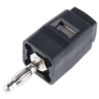 Schutzinger バナナプラグ オス 黒， SDK 502 / SW 1個（直送品）