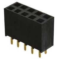 SAMTEC 基板接続用ソケット 10 極 2.54mm 2 列 スルーホール SSW-105-01-G-D 1個（直送品）