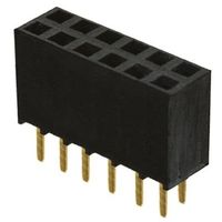 SAMTEC 基板接続用ソケット 12 極 2.54mm 2 列 スルーホール SSW-106-02-G-D 1個（直送品）