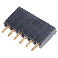 SAMTEC 基板接続用ソケット 6 極 2.54mm 1 列 スルーホール SSW-106-01-G-S 1個（直送品）