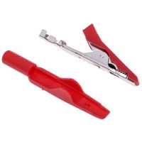 SKS Kontakttechnik ヒルシュマン 930318101 わに口クリップ 8A 4mm， 赤 1個（直送品）