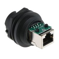 Amphenol Industrial RJ45 モジュラーコネクタ メス コネクタ パネルマウント Cat5e