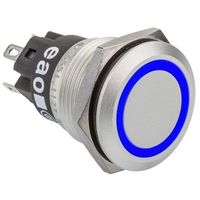 EAO 押しボタンスイッチ， モーメンタリ， パネルマウント， 単極双投(SPDT)， 82ー5551.1124 1個（直送品）