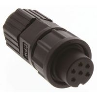 Amphenol Industrial 丸型コネクタ， 6極， スタンダード， ケーブルマウント， BDー06BFFAーLL7001 1個（直送品）