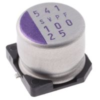 パナソニック Panasonic コンデンサ 100μF， ，25V dc， 25SVPF100M 1ロット(5個)（直送品）