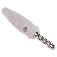 Hirschmann Test & Measurement バナナプラグ オス 白 真鍮， 930727107 1個（直送品）