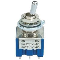 日本電産コパル電子 トグルスイッチ DPDT パネルマウント ラッチ 8J2011-Z 1個（直送品）