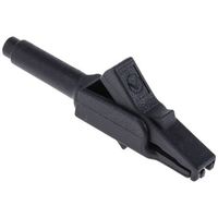 SKS Kontakttechnik ヒルシュマン 973889100 わに口クリップ 15A 6mm， 黒 1個（直送品）