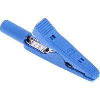 SKS Kontakttechnik ヒルシュマン 930317802 わに口クリップ 8A 4mm， 青 1個（直送品）