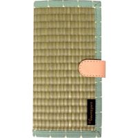 シンメ い草のiphoneケース　手帳型　8Plus/7Plus 対応[キナリ/ドットグリーン] H03-26-00104 1個（直送品）
