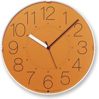タカタレムノス Lemnos 掛け時計 カラ 直径320×奥行50ｍｍ オレンジ AWA21-01 OR 1個（取寄品）