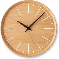 タカタレムノス Lemnos 掛け時計 フラクト 直径350×奥行40ｍｍ ナチュラル DFI21-07 NT 1個（取寄品）