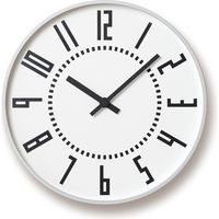 タカタレムノス Lemnos 掛け時計 エキ クロック 直径256×奥行40ｍｍ ホワイト TIL16-01 WH 1個（取寄品）