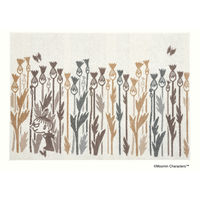 スミノエ MOOMIN ムーミン リトルミイワイルドフラワー ラグ 1300×1850mm ベージュ 1枚（直送品）
