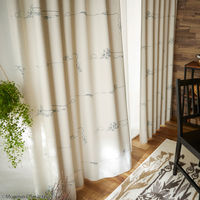 スミノエ MOOMIN セミオーダー カーテン デニムボーダー 2300×1750mm アイボリー １セット(2枚入)（直送品）