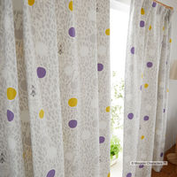 スミノエ MOOMIN セミオーダー カーテン カラーサークル 2200×1350mm グレー １セット(2枚入)（直送品）