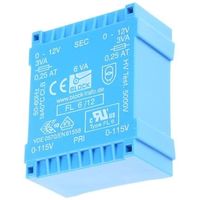 基板実装用トランス 一次側:115V ac， 230V ac 二次側:12V 定格電力:6VA， FL 6/12 出力数:2 1個（直送品）