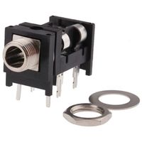 Switchcraft (スイッチクラフト)， フォーンコネクタ 6.35 mm PCBマウント ステレオ RA49C14B 1個（直送品）