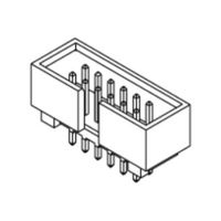 モレックス Molex 基板接続用ピンヘッダ 20極 2.54mm 2列 702462001 1ロット(72個)（直送品）