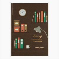 デザインフィル ミドリ 日記 書斎柄 12847006 1冊（直送品）