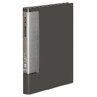 コクヨ　クリヤーブック（ウェーブカット・固定式）　B5タテ40ポケット　ダークグレー　ラ-T571DM　5冊