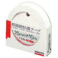 コクヨ 両面テープ 両面紙粘着テープ 25mm×10m カッター付き T-225 1セット（10巻）（直送品）