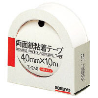コクヨ 両面テープ 両面紙粘着テープ 40mm×10m カッター付き T-240 1セット（10巻）（直送品）
