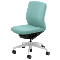 【組立設置込】内田洋行 UCHIDA（ウチダ） KRENE クレネチェア 肘なし アクアブルー ホワイトシェル KRA-100WC 1脚（3梱包）（直送品）