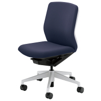 【組立設置込】内田洋行 UCHIDA（ウチダ） KRENE クレネチェア 肘なし ダークブルー ホワイトシェル KRA-100WC 1脚（3梱包）（直送品）