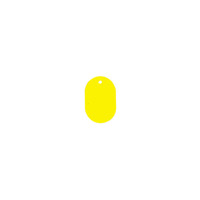 コクヨ（KOKUYO） 番号札 無地 大 50枚入 黄 外寸法60×40×厚み2.5mm ナフ-H100Y 1セット（250枚:50枚入×5箱）（直送品）