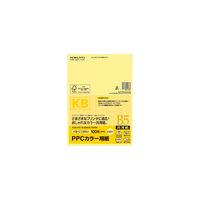 コクヨ PPCカラー用紙（共用紙）（FSC認証） B5 黄 KB-C135NY 1セット（400枚：100枚×4袋）
