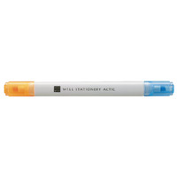 コクヨ（KOKUYO） WiLL ACTIC 蛍光マーカー （2色ツイン） オレンジ/ライトブルー F-WPM104-2 1セット（20本入）（直送品）