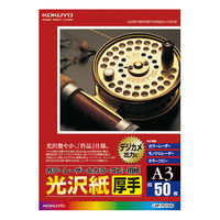 コクヨ（KOKUYO） カラーレーザー&カラーコピー用紙 光沢紙・厚手 50枚入 A3 LBP-FG1330 1セット（100枚：50枚入×2袋）