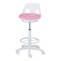 アズワン ナースチェア(ラクーン/ワイド)リング付き ピンク NV-RP-W 1個 9-1291-01（直送品）