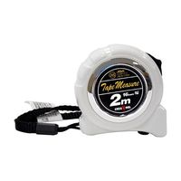 アークランズ ロック付きメジャー(JIS付) 2m×16mm ホワイト 478138639 1個 62-9941-12（直送品）