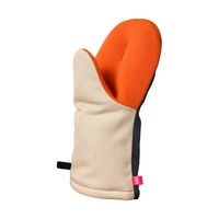 オークス グッとつかめる耐熱ミトン大 2個組 ベージュ/ネイビー LS1603 1セット(2個組) 67-5195-56（直送品）