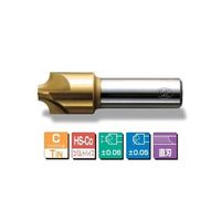 三興製作所 C(TiN)コーティングコーナラウンジングカッター(3枚刃&4枚刃) CーCRC R4 1本（直送品）