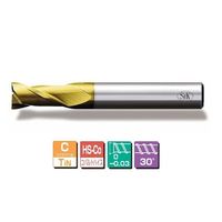 三興製作所 C(TiN)コーティング2枚刃エンドミル(ショート刃) CーVS2T 3.5 1セット(2本)（直送品）