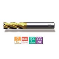 三興製作所 C(TiN)コーティング4枚刃エンドミル(ショート刃) CーVS4T 25 25.0 1本（直送品）