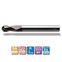 三興製作所 SA(TiAlN)コーティング超硬2枚刃ボールエンドミル SAGCBE R1.35 SA-GCBE 1本（直送品）