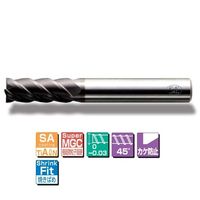三興製作所 SA(TiAlN)コーティング超硬GCX溝用エンドミル(3枚&4枚刃) SAGCXF 16 SA-GCXF 16.0 1本（直送品）