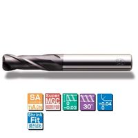 三興製作所 SA(TiAlN)コーティング超硬ラジアスエンドミル(2枚刃) SAGVR2T 20XR5 SA-GVR2T 1本（直送品）